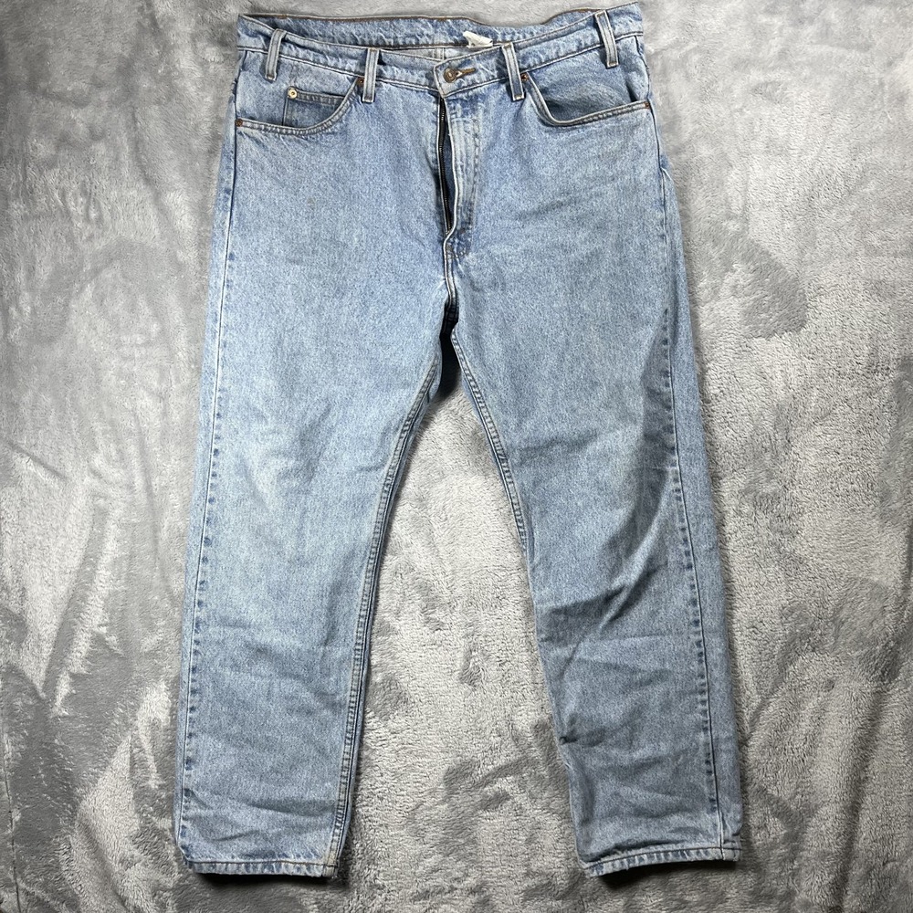 VTG Levi's 505 Jeans Mens 38x30 Light Faded Wash 90s Orange Tab Grunge Straight